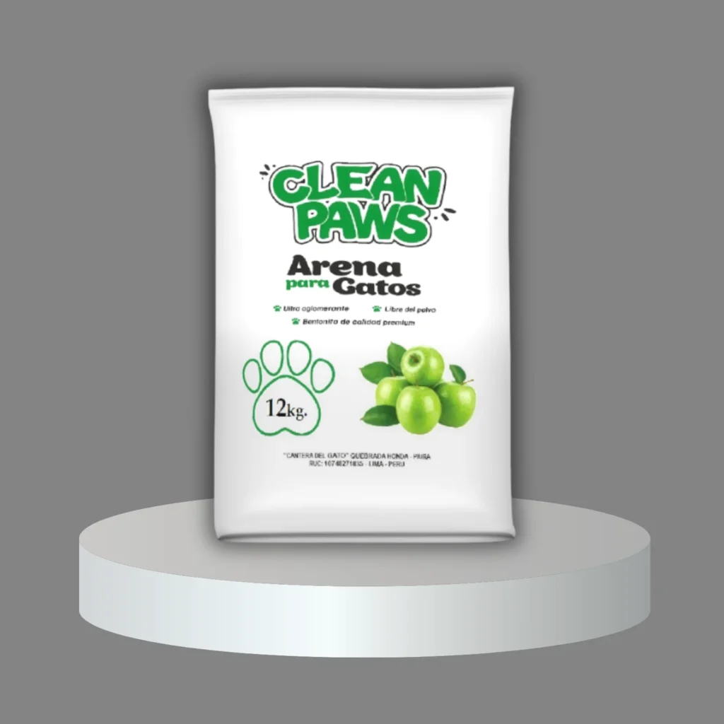 Arena para gatos 12KG - Aroma Manzana verde