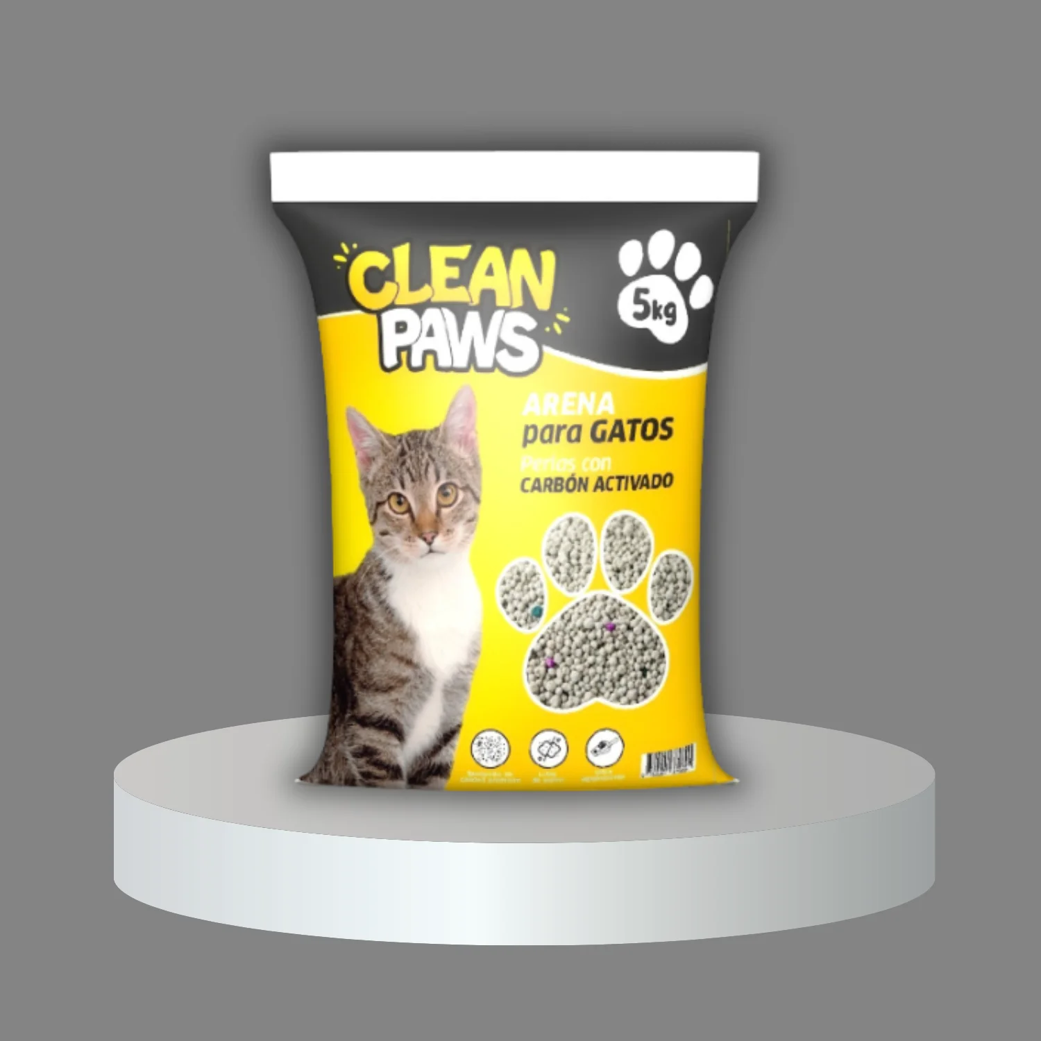 Arena para gatos 5KG - Aroma Carbón Activado